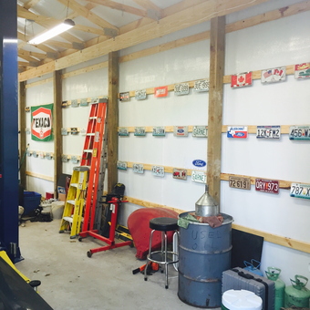 Garage with License Plate Wall and Tools - Monte from Eugene, MO