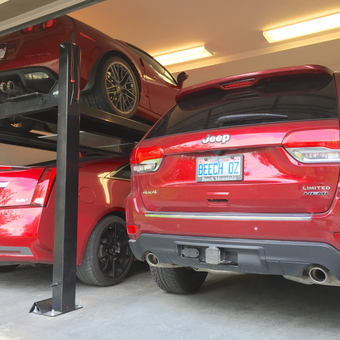 Four Post Car Lift with Sports Cars and Jeep - Rob from Beech Mountain, NC