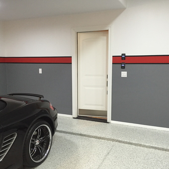 Modern garage with gray walls and sports car - nova from Gilbert, AZ