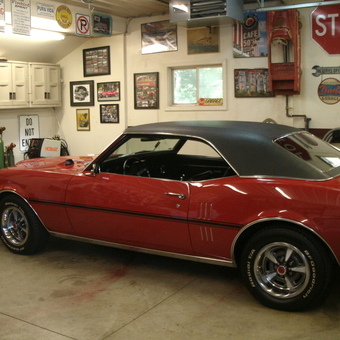 Classic Red Muscle Car and Garage Signs Display - Robert from Zeeland, Michigan