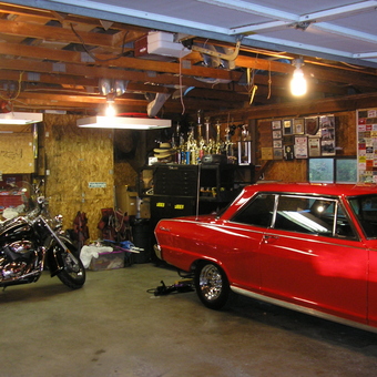 Classic Red Car, Motorcycle, and Tool Storage - Tom from Lisbon, Ohio