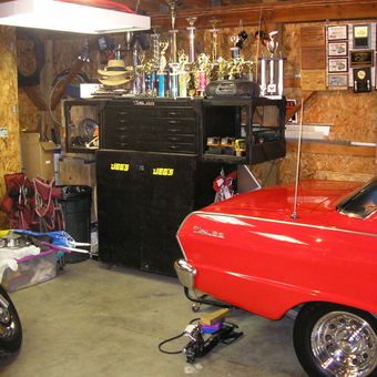 Classic Car, Tool Chest, and Trophies in Garage - Tom from Lisbon, Ohio