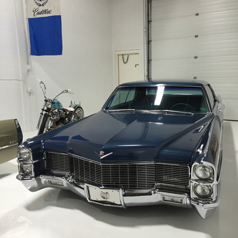 Classic Cadillac and Motorcycle in Clean Garage - Gman from St Albert, Alberta