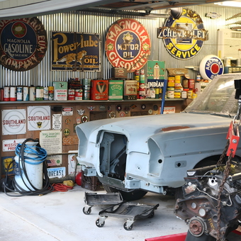 Classic Car Restoration Garage with Vintage Signs - Dave from Pearl, MS