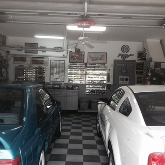 Ford Mustang Themed Garage with Diecast Car Displays - Bob from Port St Lucie, FL