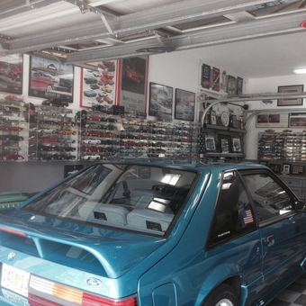 Diecast Car Collection Display and Blue Mustang Garage - Bob from Port St Lucie, FL