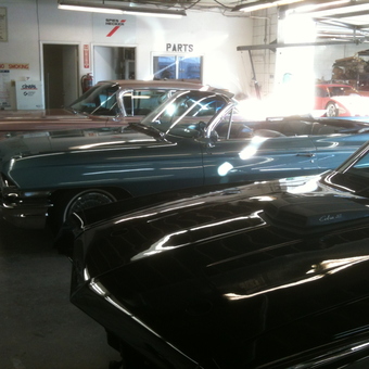 Classic Cars and Auto Parts in Garage - Custom Auto Body from San Diego, CA