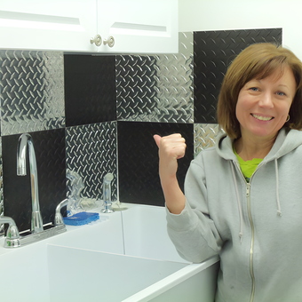 Diamond Plate Garage Wall Panels and Sink Area - Sabrina and Tony from Brandon, MS