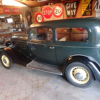 Classic Car and Vintage Signs in Garage - Dave from Hornby, Christchurch