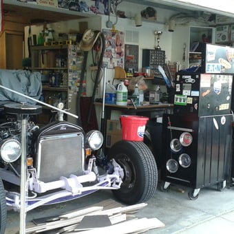 Classic Ford Hot Rod and Tool Storage in Garage - Dave from Corona, CA
