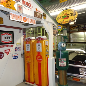 Vintage Gas Pumps and Classic Car Garage Decor - Don from Shady Cove, OR