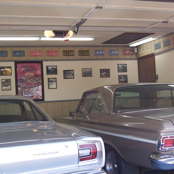 Classic Car Garage with License Plate Decor - Geo from St. Louis, Missouri