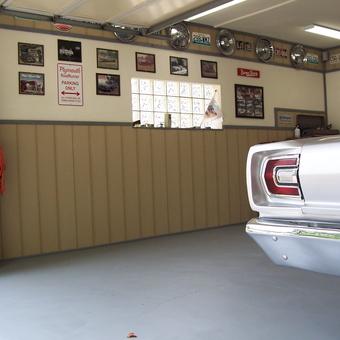 Classic Car Garage with Wall Decor and Storage - Geo from St. Louis, Missouri