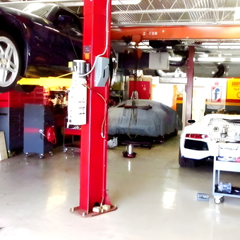 Auto Shop with Car Lifts and Tool Storage - F50 Motorsports from Pompano Beach, FL