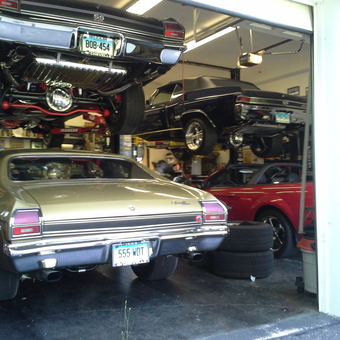 Classic Muscle Cars on Lifts and Garage Tools - Bob from Canaan, ct