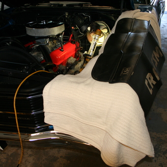 Classic Car Engine with Fender Cover and Work Light - Oldjerr from Auburn, Massachusetts