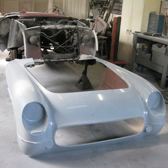 Classic Car Front Body Panel in Garage Workshop - BJ from Cabot, Pennsylvania