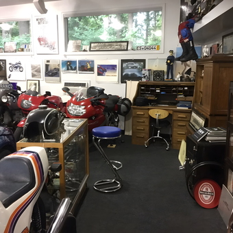 Classic Motorcycle Collection and Garage Decor - Bob from Jessup, MD