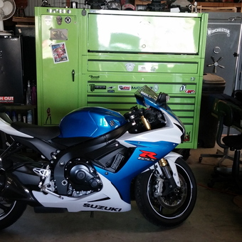 Motorcycle with Green Tool Chest and Safe - Jeremiah from Cabot, Arkansas