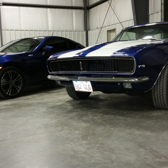 Blue Sports Cars Parked in Spacious Metal Garage - Brad from Magna, Ut