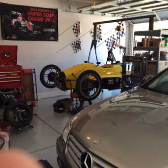 Race Car Garage with Tool Chest and Storage Shelves - John from Chandler, Az