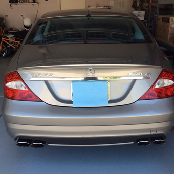 Organized garage with Mercedes CLS 55 AMG and storage - John from Chandler, Az