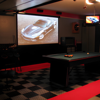 Custom Garage With Pool Table and Car Decor - Marcus from Lubbock, TX