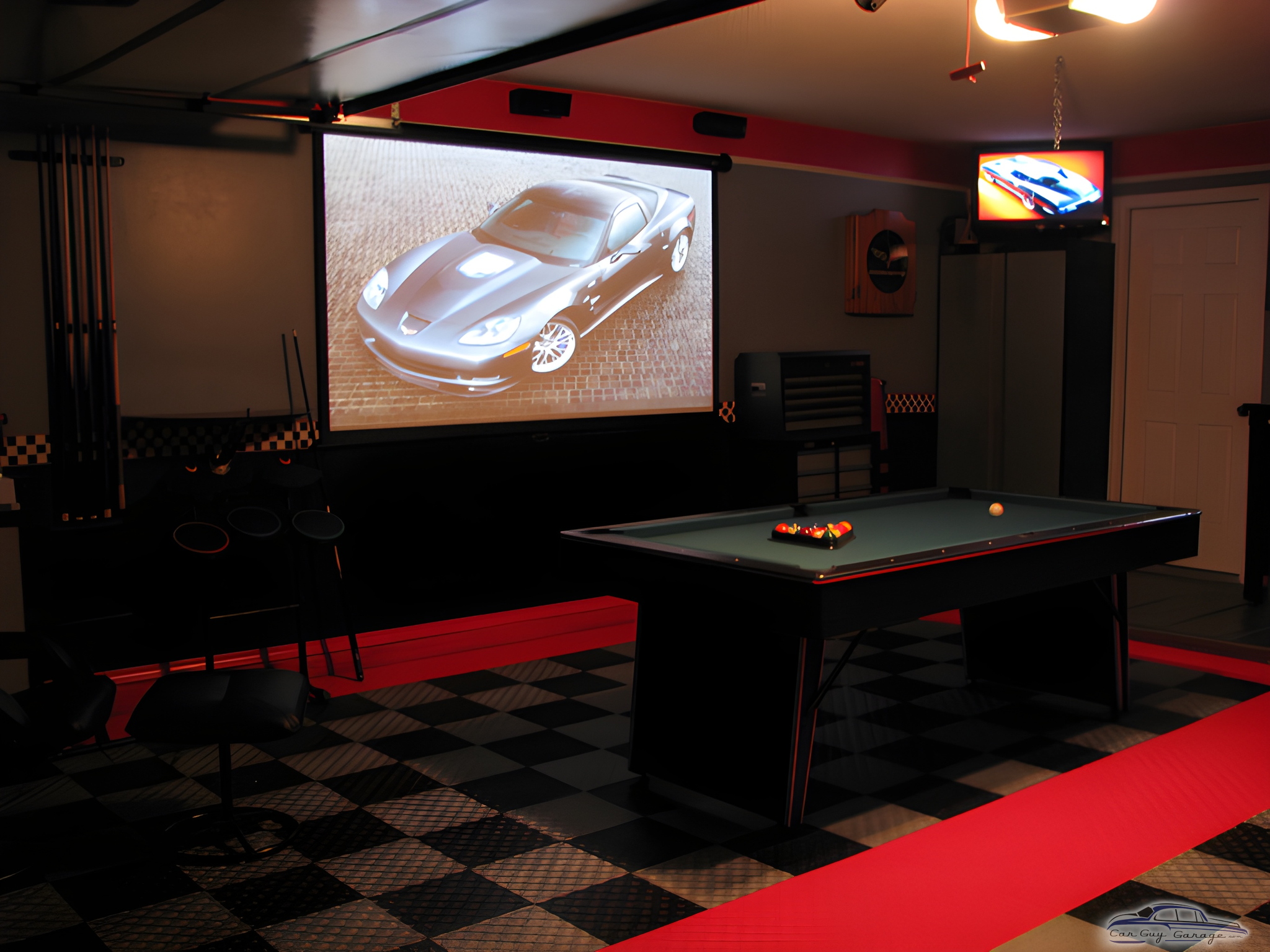 Custom Garage With Pool Table and Car Decor - Marcus from Lubbock, TX