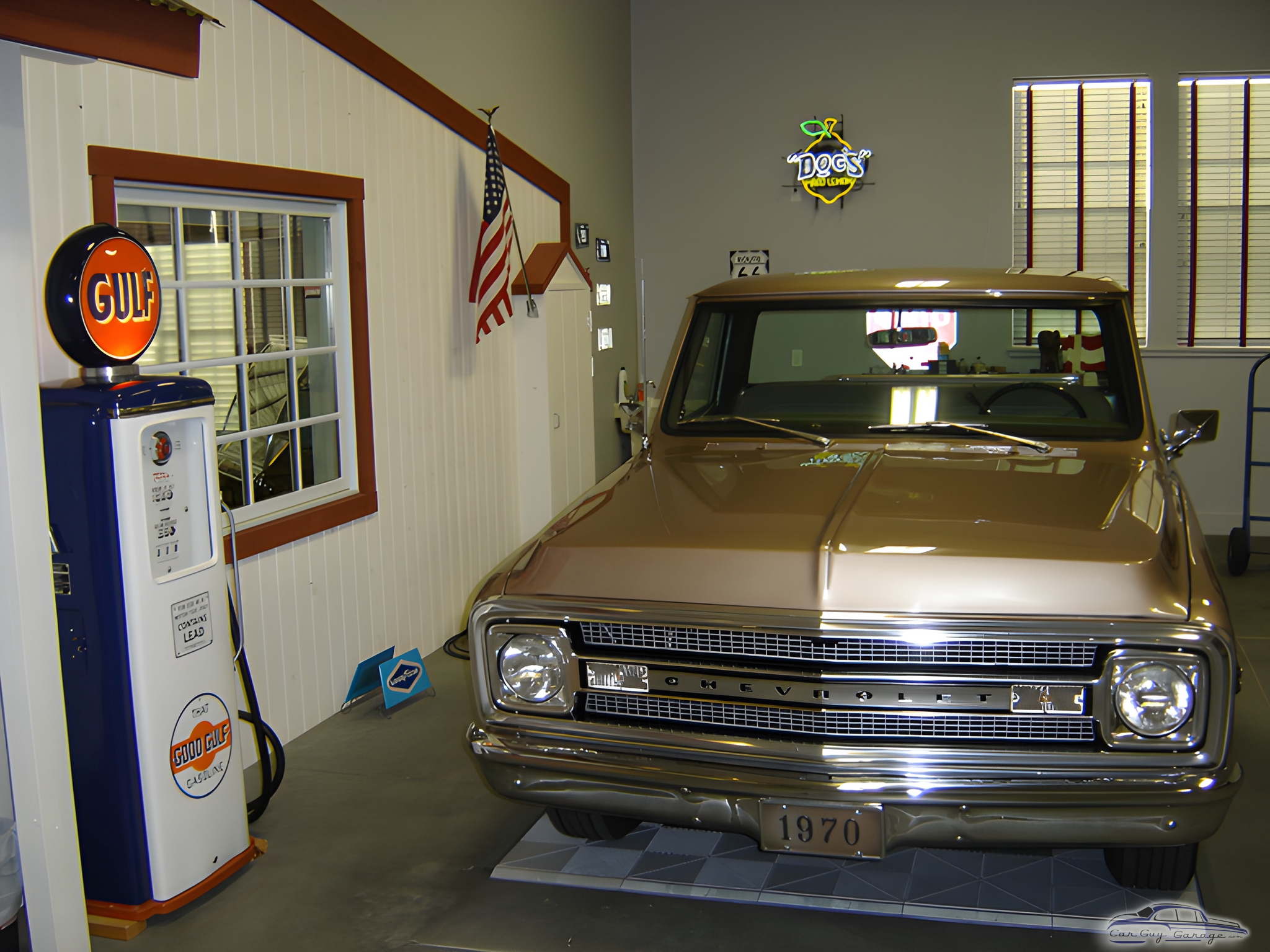 Classic Chevrolet Truck and Vintage Gulf Pump Display - Steve from Ankeny, IA