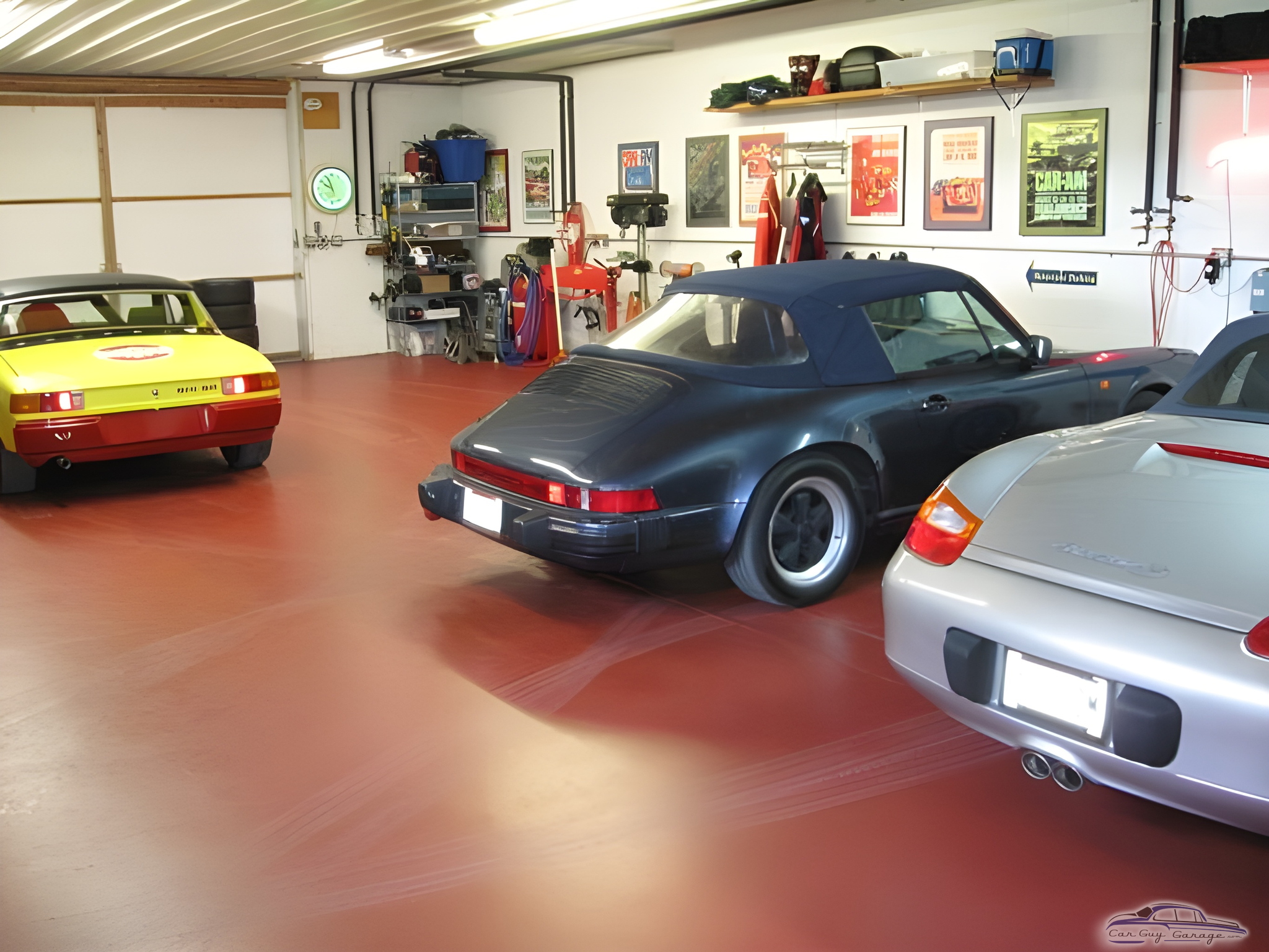 Organized Garage with Classic Cars and Wall Art - Peter from Barneveld, Wisconsin