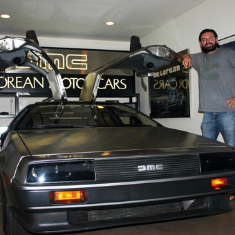 DeLorean Garage With Neon Sign and Memorabilia - DMCTALK.COM from Naperville, IL