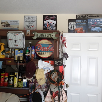 Vintage Garage Signs and Corvette Decor - Jim from Knoxville, TN