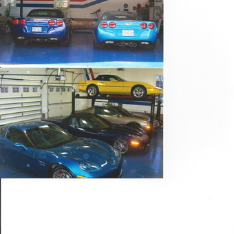 Corvette Collection in Custom Garage with Car Lift - Bill from Denver, N.C.