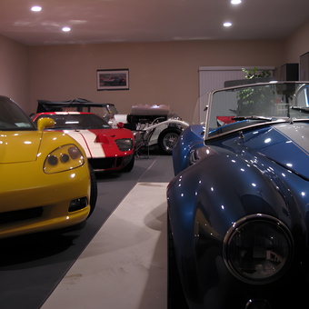 Classic Sports Cars Displayed in Well-Lit Garage - Steve from Bay Shore, NY