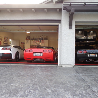 Corvette-Filled Garage with Car Lift and Trophies - Johnny Vette from Brentwood, CA