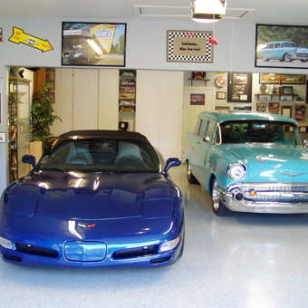 Classic and Modern Cars in Decorated Garage - Skips from Palatine, Il