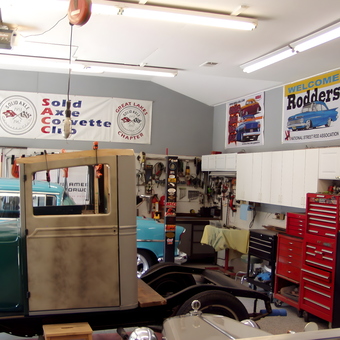 Classic Car Restoration Garage with Tool Storage - Skips from Palatine, Il