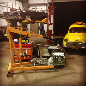 Classic Car Lift, Engine Hoist, Tool Chest in Garage - Rob from SF Bay Area, Ca