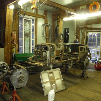 Classic Car Restoration Garage with Tools and Signs - Barry from Ontario