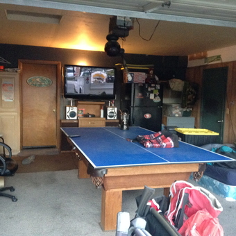Garage Game Room with Ping Pong Table and TV - Fucci from Rocklin, CA
