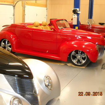 Classic Cars in Polished Garage with Car Lift - Fibbermagee from Richmond, Indiana