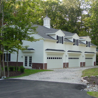 Spacious Four-Car Garage With White Doors - Steve from Fairfax Station, VA