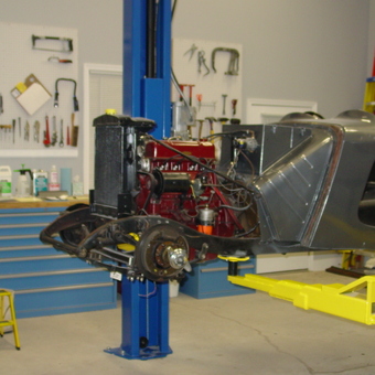 Classic Car Restoration on Lift with Organized Tools - Steve from Fairfax Station, VA
