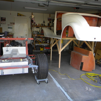 Classic Car Frame and Body Project in Garage - newbe from Gilbert, Arizona