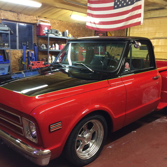 Classic Red Pickup Truck in Organized Garage - Russell from East Bernard, Texas