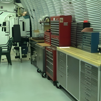Organized Garage with Metal Cabinets and Tool Chests - Lon Greenwood from Murphy, NC