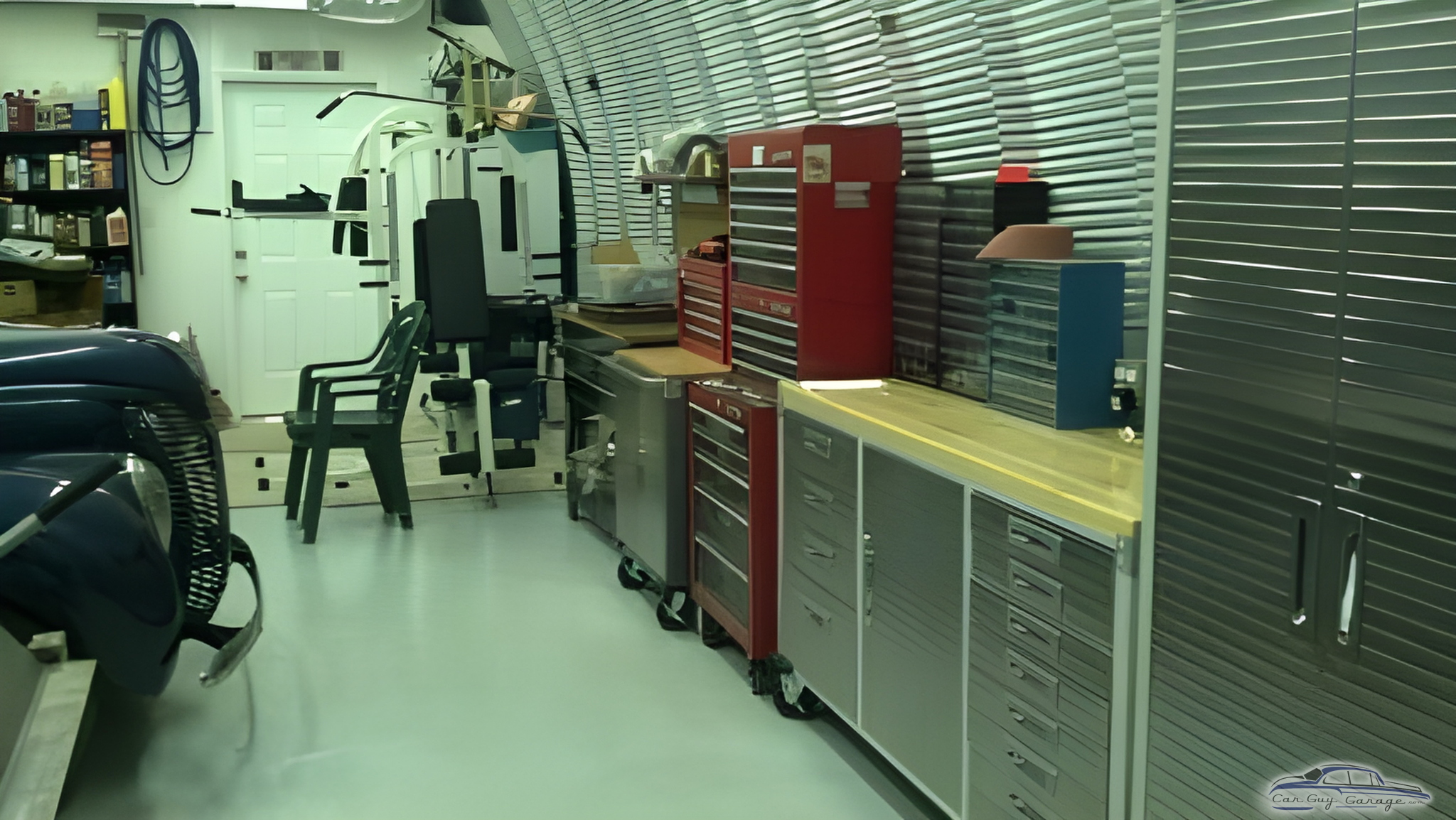 Organized Garage with Metal Cabinets and Tool Chests - Lon Greenwood from Murphy, NC