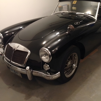 Classic Black Convertible Car in Clean Garage - RDP03087 from Windham, NH