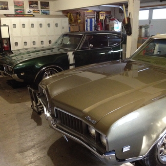 Classic Cars in Organized Garage with Lockers and Tools - Brad