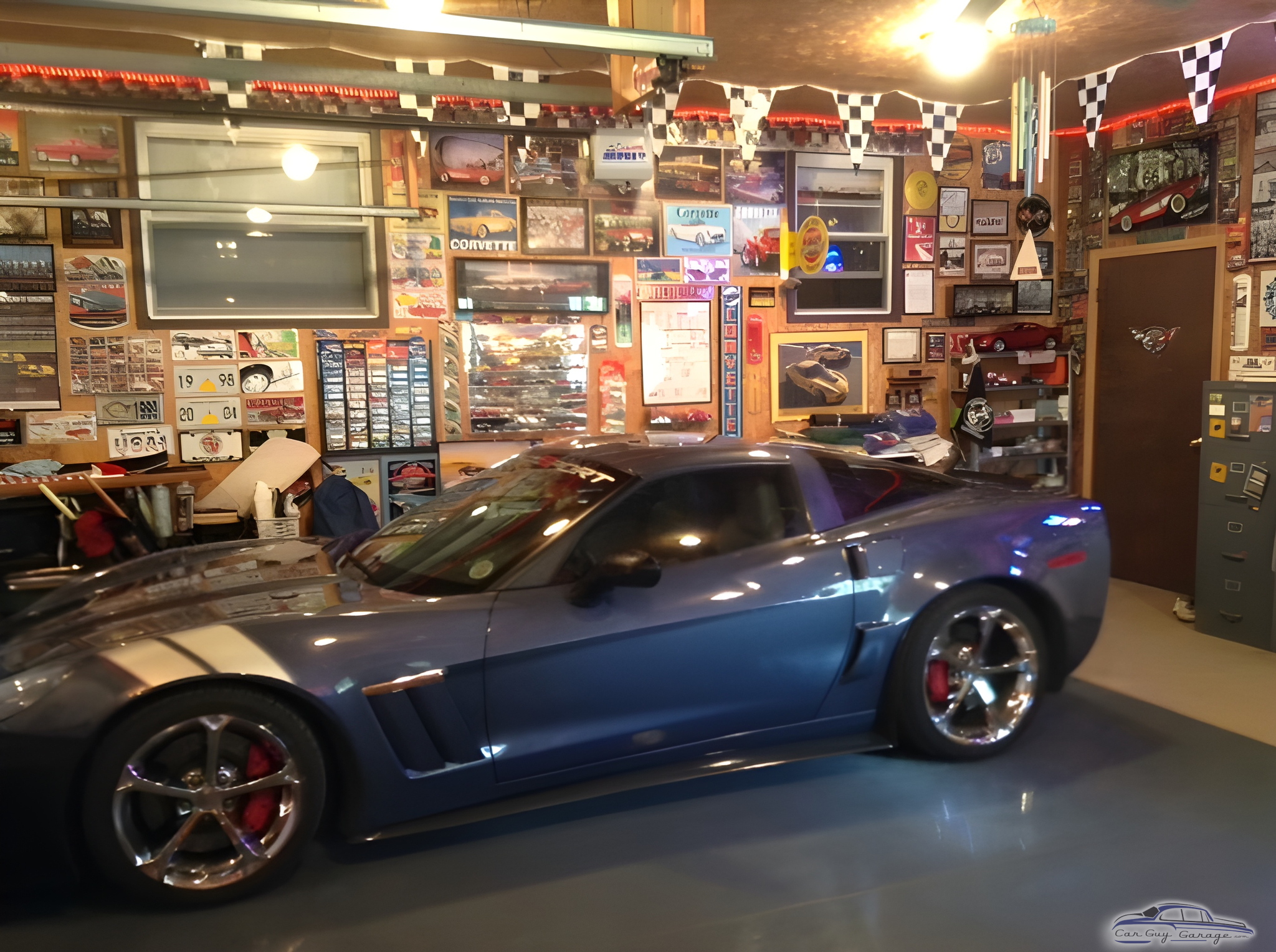 Custom Corvette Garage with Wall Art and Decor - Chevyone from Camp Point, Illinois